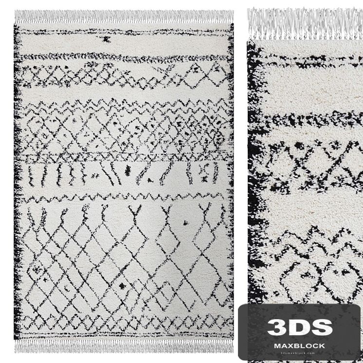 Carpet Think Rugs Boho 5402 Black / White