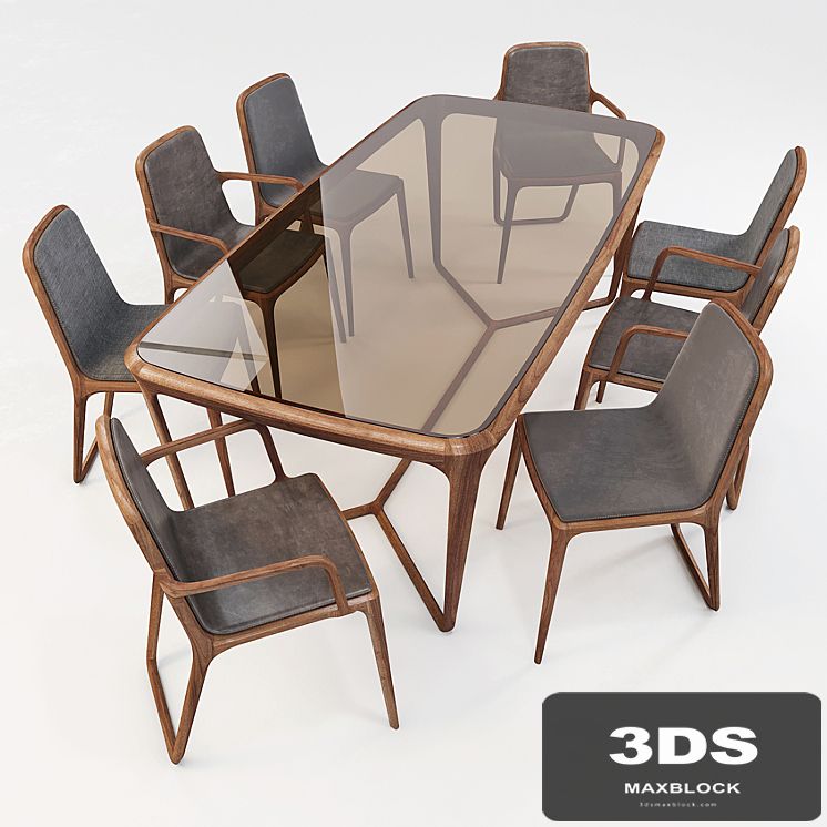 Ceccotti Collezioni: Dining Table - Obi and ArmChair - Otto