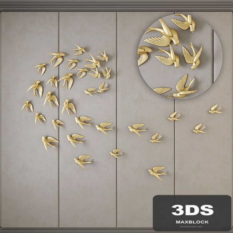 Decorative panels with birds
