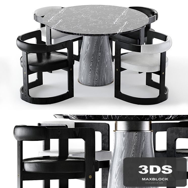 Kelly Wearstler Camden table and Zuma chair