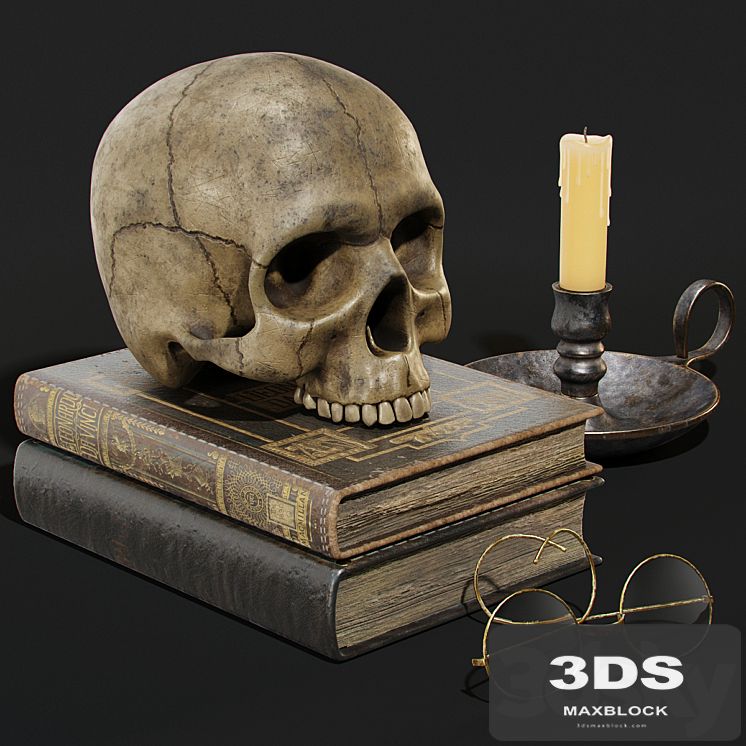 Skull and Books