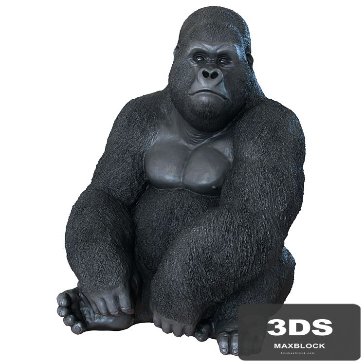 Deco Figurine Monkey Gorilla Side XL