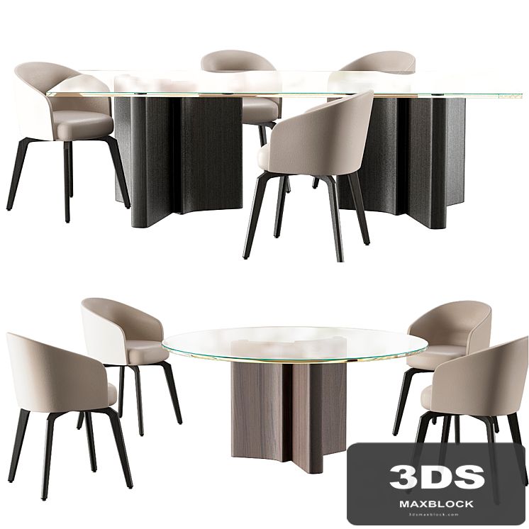 Minotti Chair amelie dining table