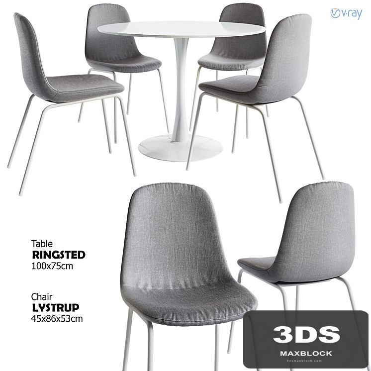 Jysk / LYSTRUP Chair + RINGSTED Table