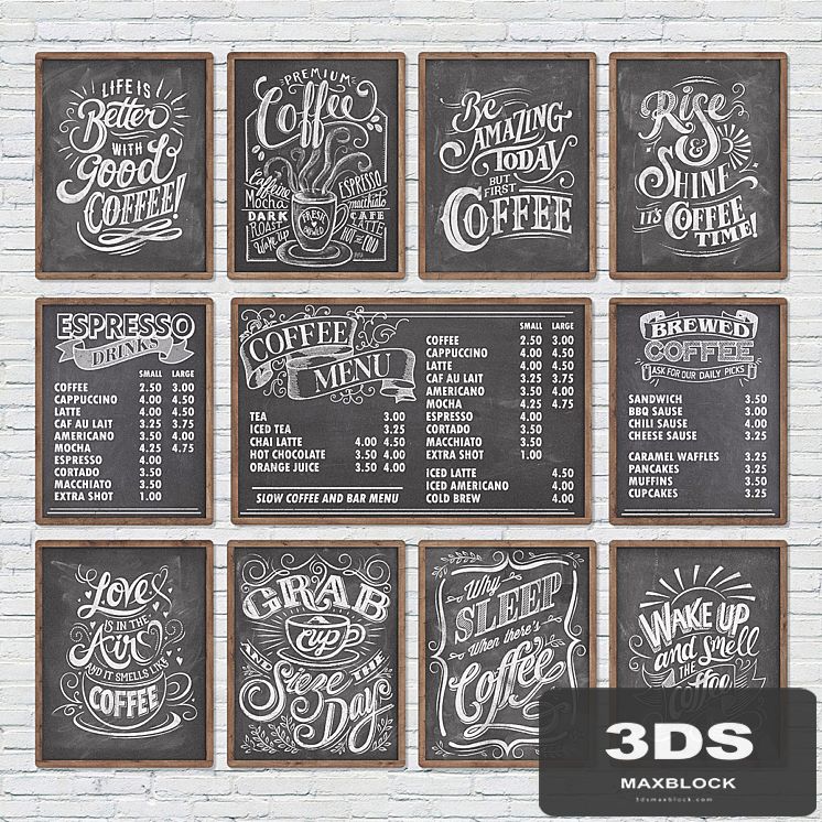 Cafe chalkboards
