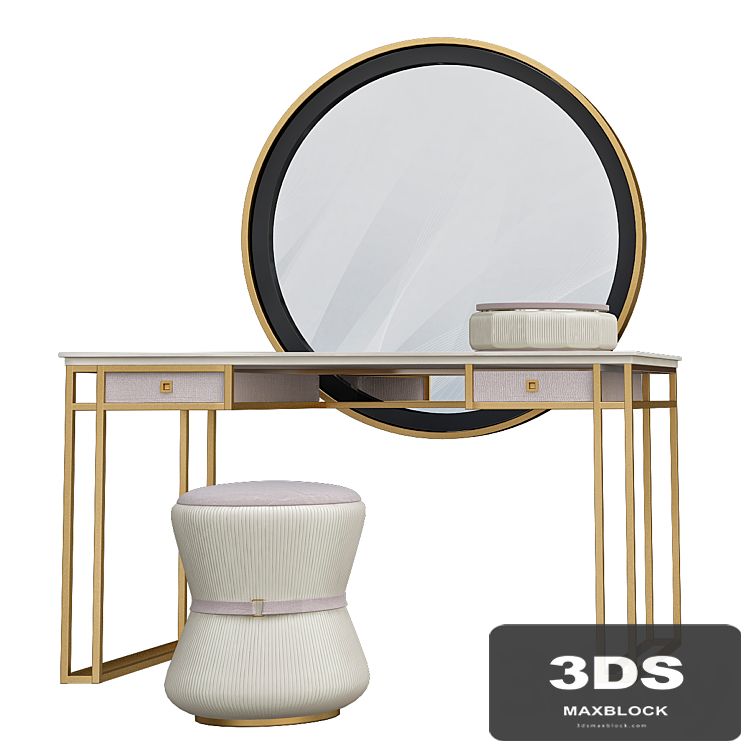 Metal vanity table