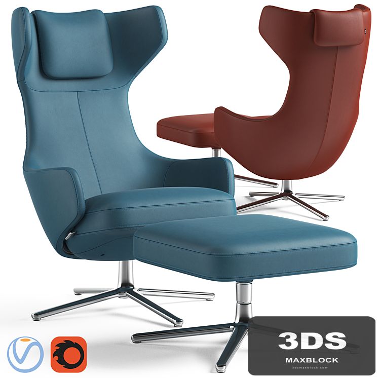 Grand Repos Armchair and Pouf