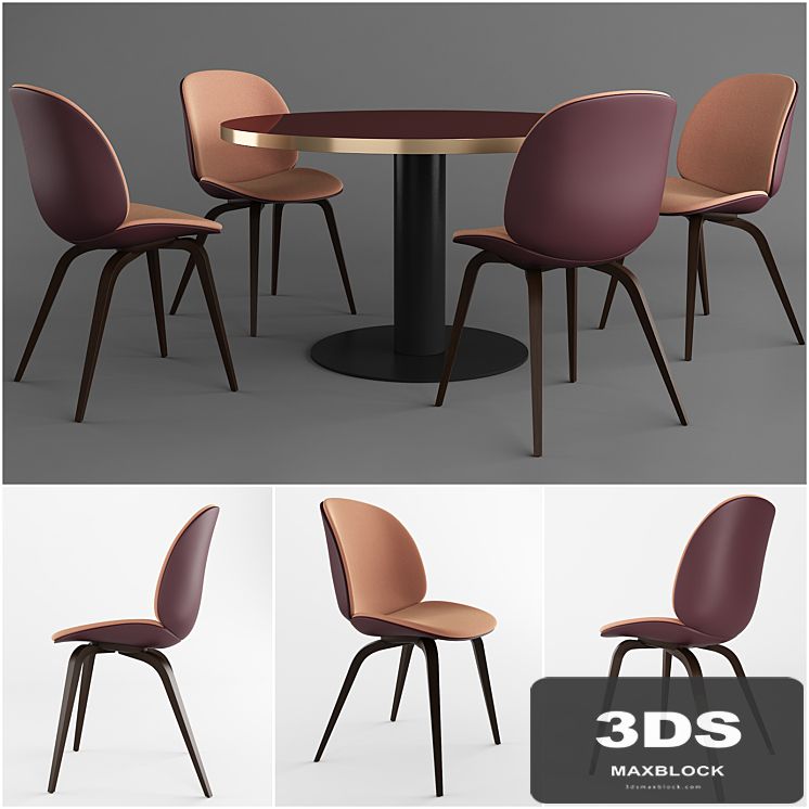 GUBI Beetle Dining Chair & GUBI 2.0 Dining Table