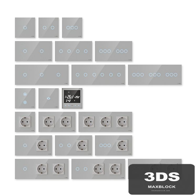 TouchMe sockets and switches - White