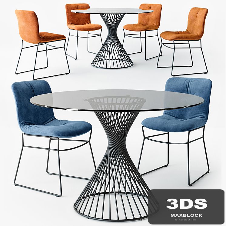 Calligaris Annie chair Vortex table