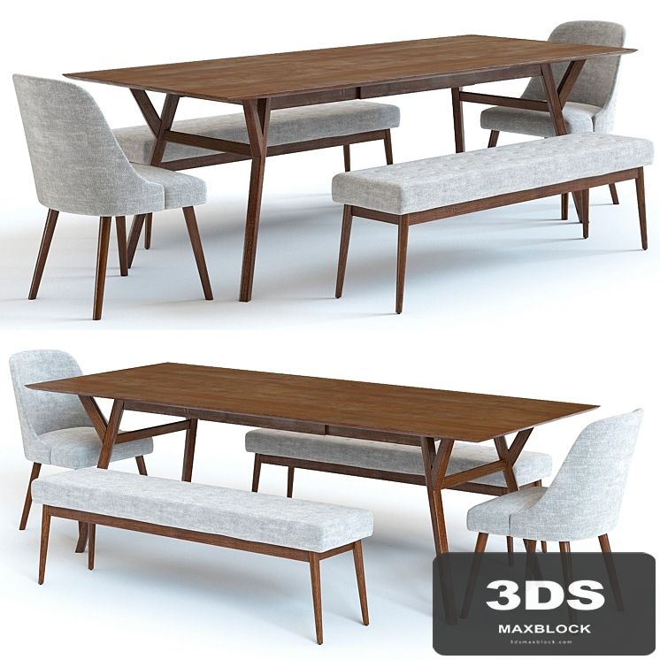 West Elm Mid Century Table and Chairs