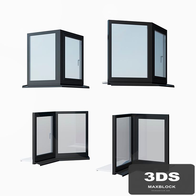 Schuco AWS 65 aluminum windows - set 3