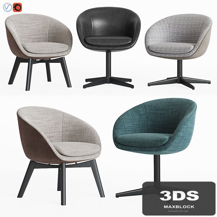 Minotti Russell Little Lounge & Dining Chair Set