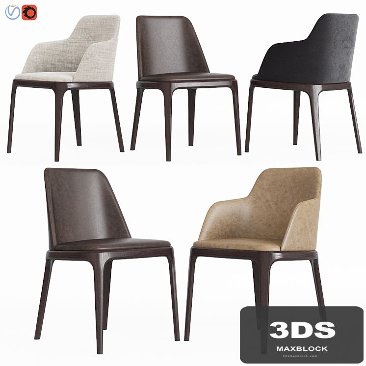 Poliform Grace Dinning Chair Set