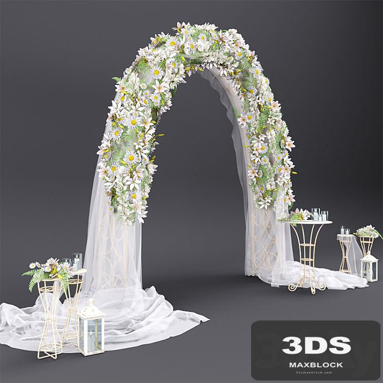 Wedding arch with flowers