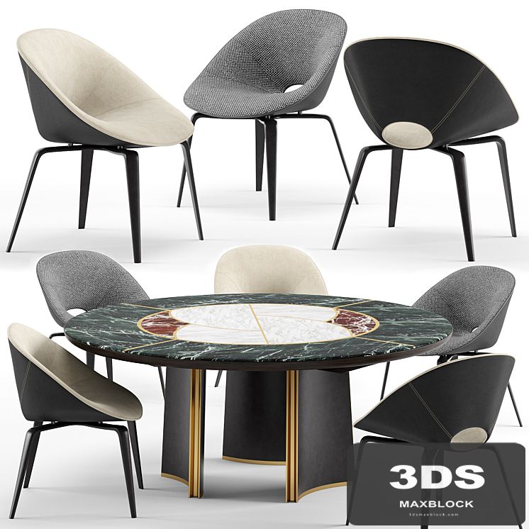 Tanya chair and Jason round table - Visionnaire