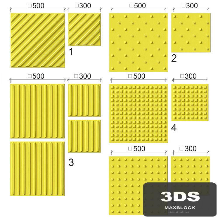 Tactile tiles for disabled
