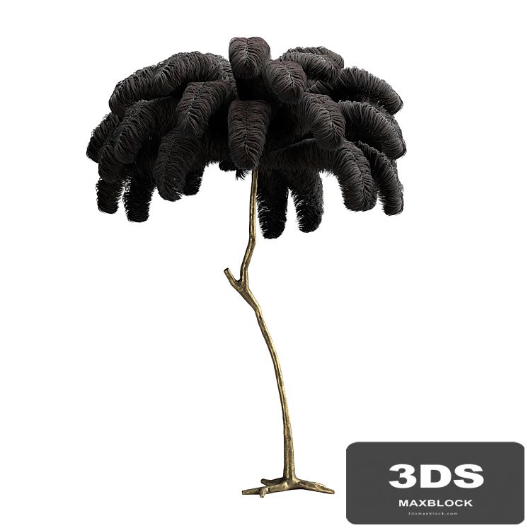 Scenery from ostrich feathers