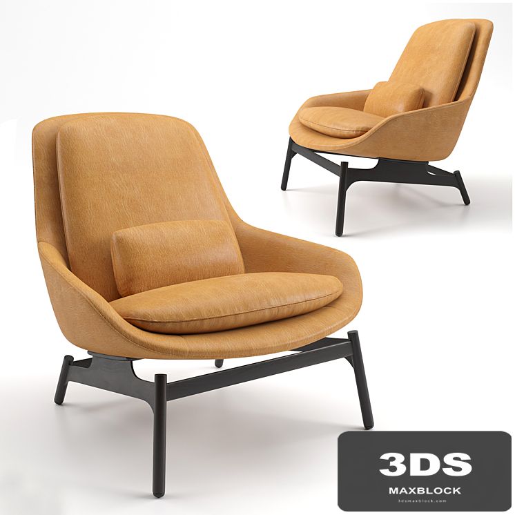 Blu Dot Leather Field Lounge Chair
