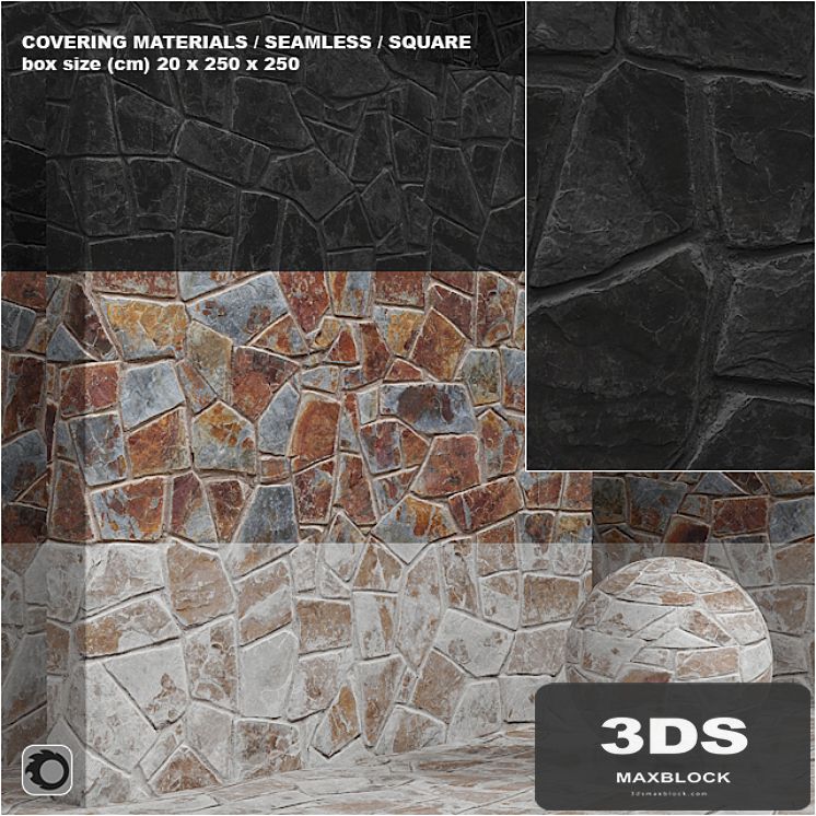Material (seamless) - stone, masonry set 11
