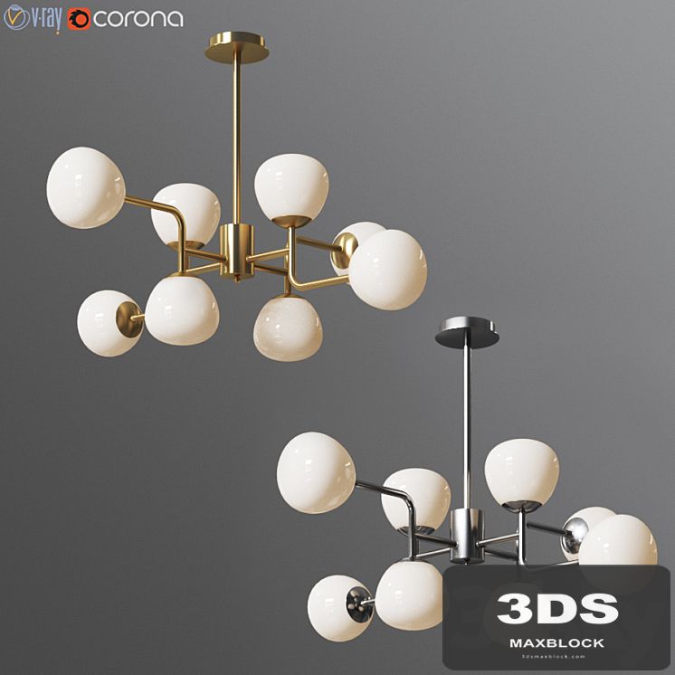 Chandelier Erich MOD221-PL-08-G Gold / Chrome