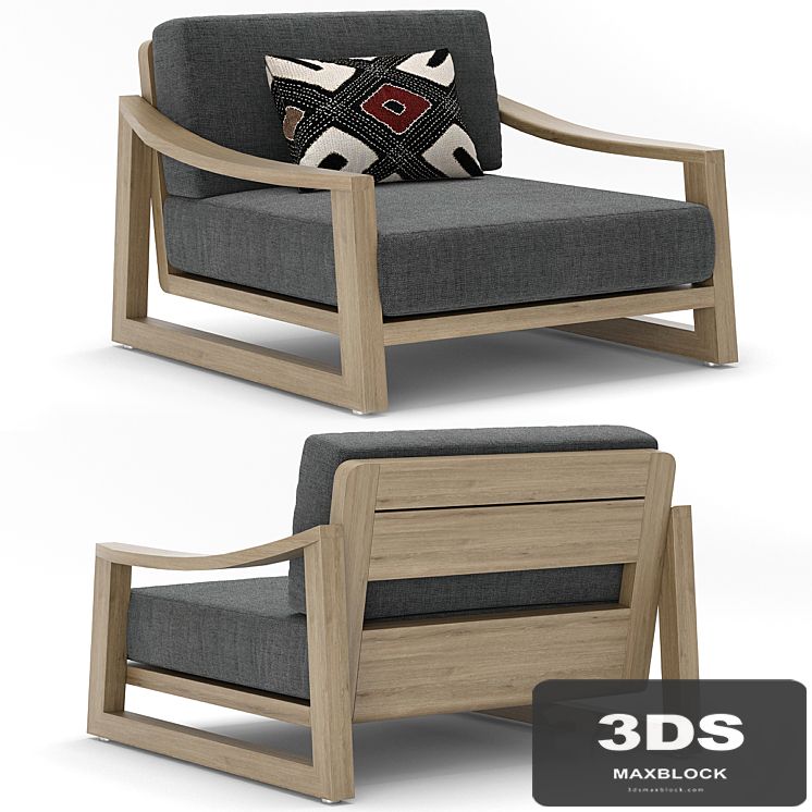 RH Outdoor Sebastian lounge chair