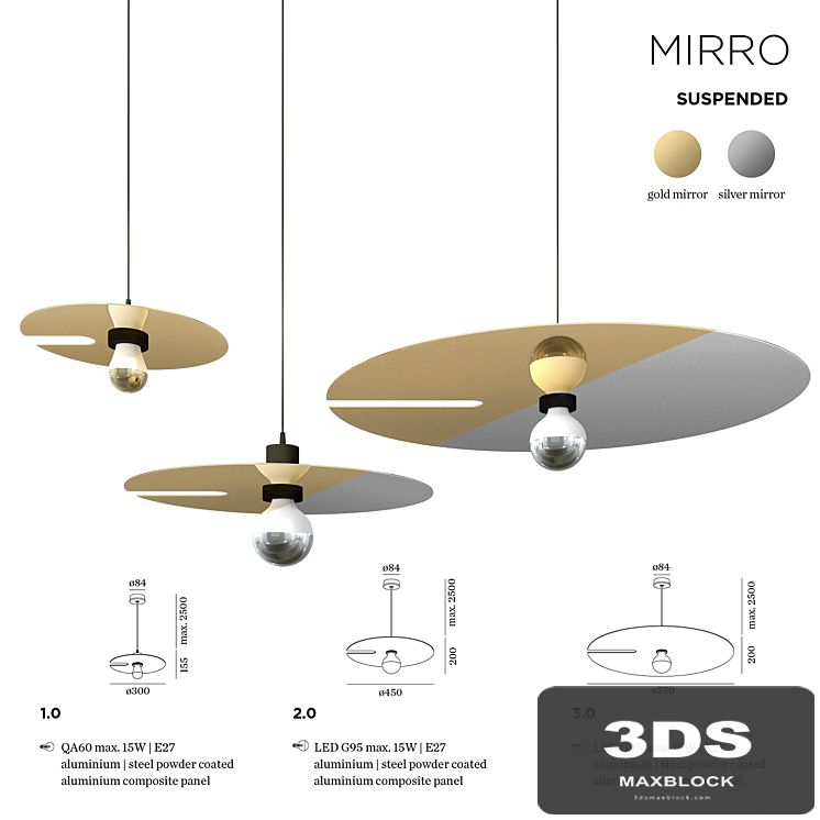 Wever & Ducre Mirro suspended