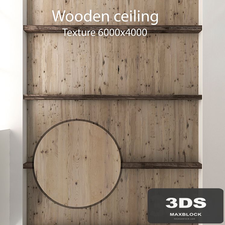 Wooden ceiling with beams 12