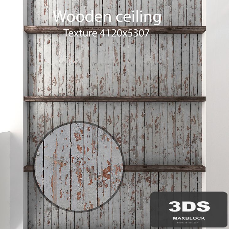 Wooden ceiling with beams 16