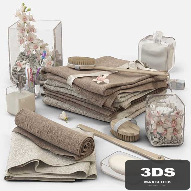 Towels with orchids m14