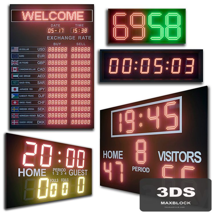 LED display modules. Set 01