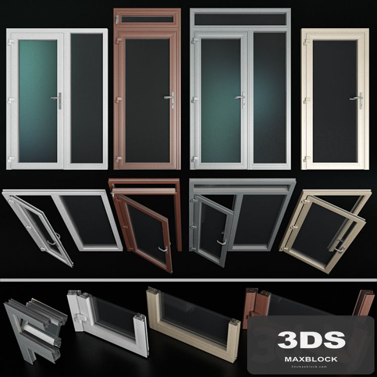 Stained aluminum doors / Stained aluminum doors