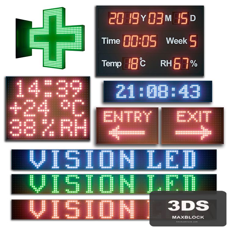 LED display modules. Set 02