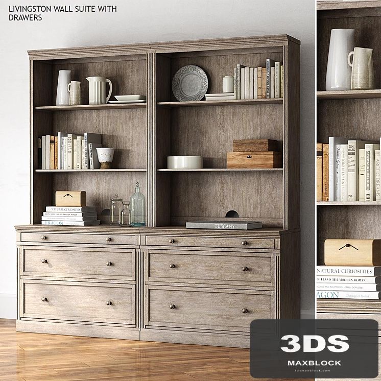 Pottery barn LIVINGSTON WALL SUITE WITH DRAWERS