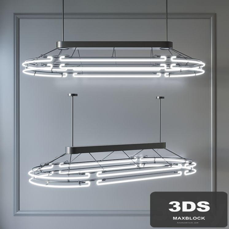 Chandelier from neon 2