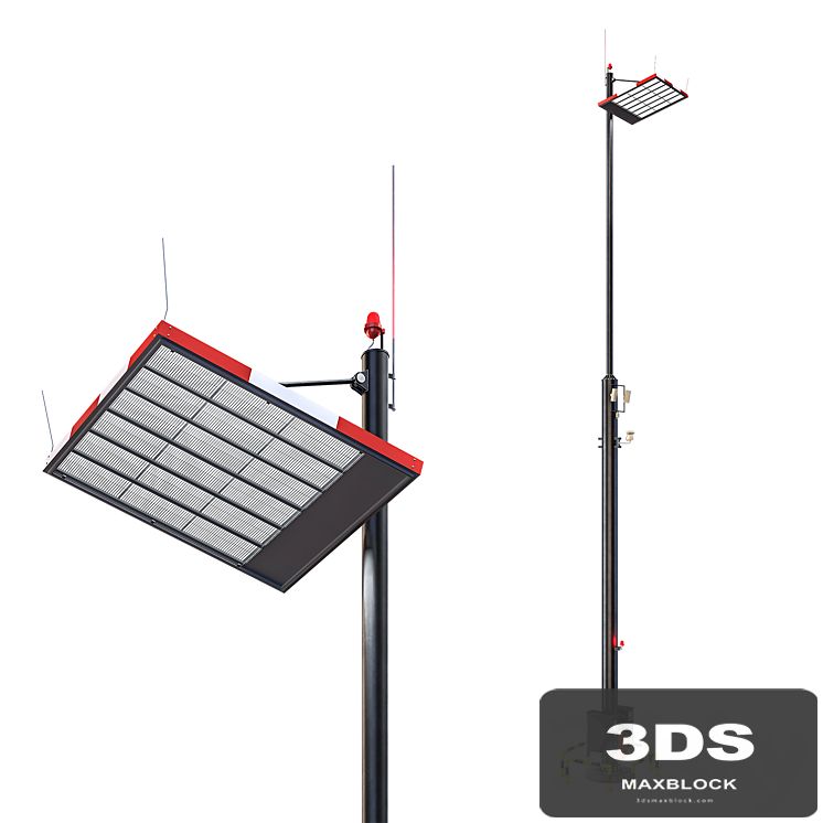 Lighting pole with EWO spotlights