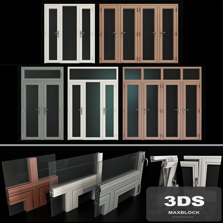 Stained aluminum doors / Stained aluminum doors