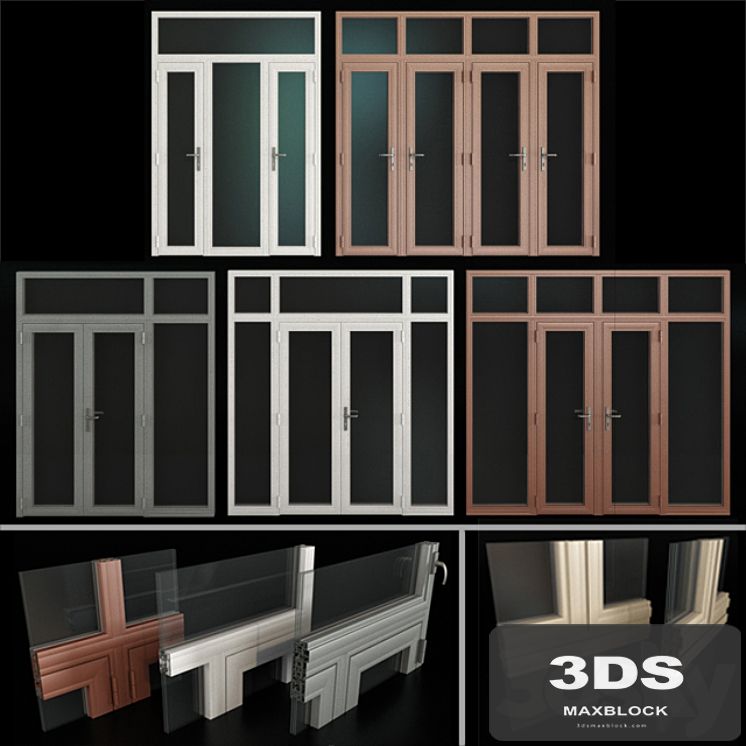 Stained aluminum doors / Stained aluminum doors