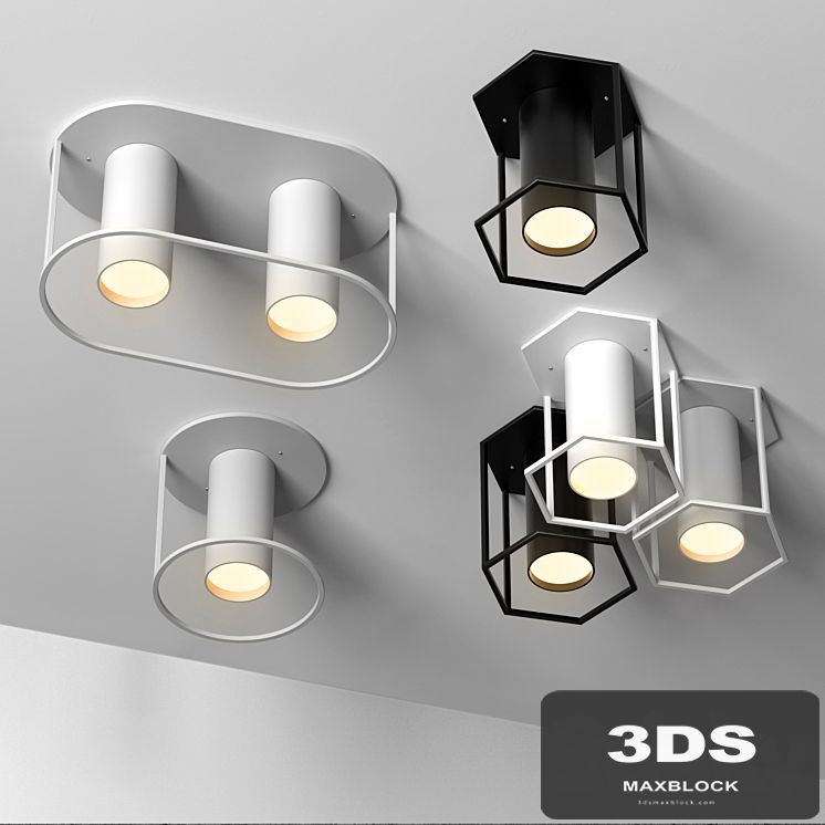 Set of 4 spot ceiling lamps by FILD Architonic