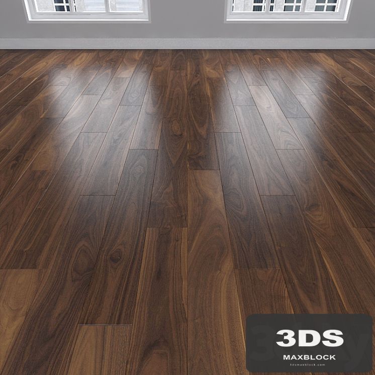 Parquet American walnut, 3 types: herringbone, linear, chevron.