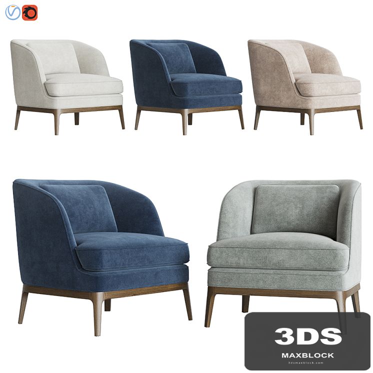 Crate & Barrel Seychelles Wood Trim Chair
