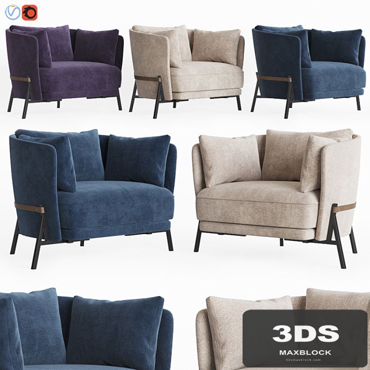 Cradle armchair arflex