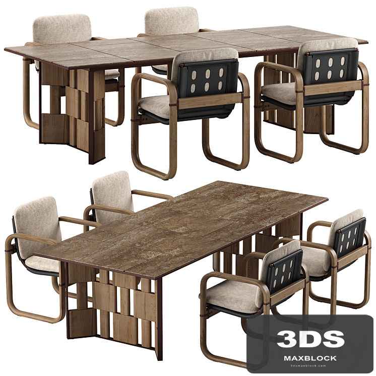 Giorgetti Loop chair Break table set