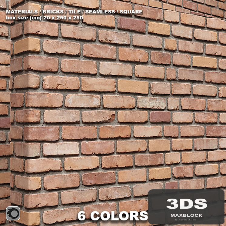 Material (seamless) - brick, tile set 12