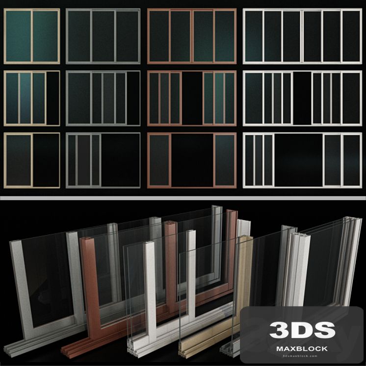 Sliding Stained Glass Aluminum Windows / Sliding Stained Glass Aluminum Windows