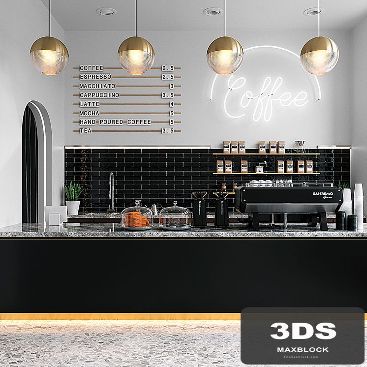 COFFEE SHOP (vray GGX, corona PBR)