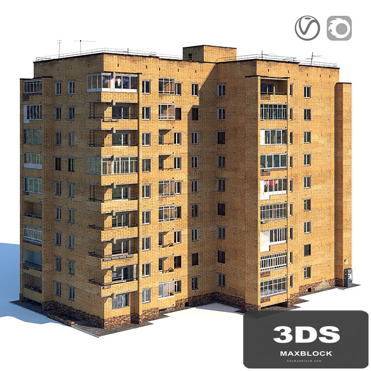 Soviet nine-story house
