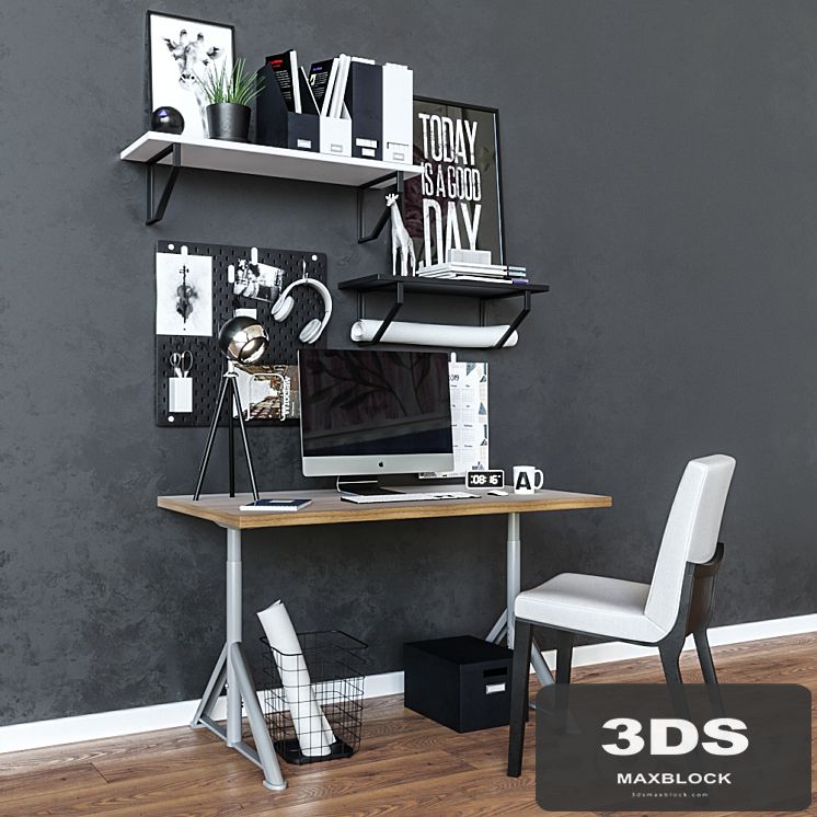 Workplace table ikea IDOSEN