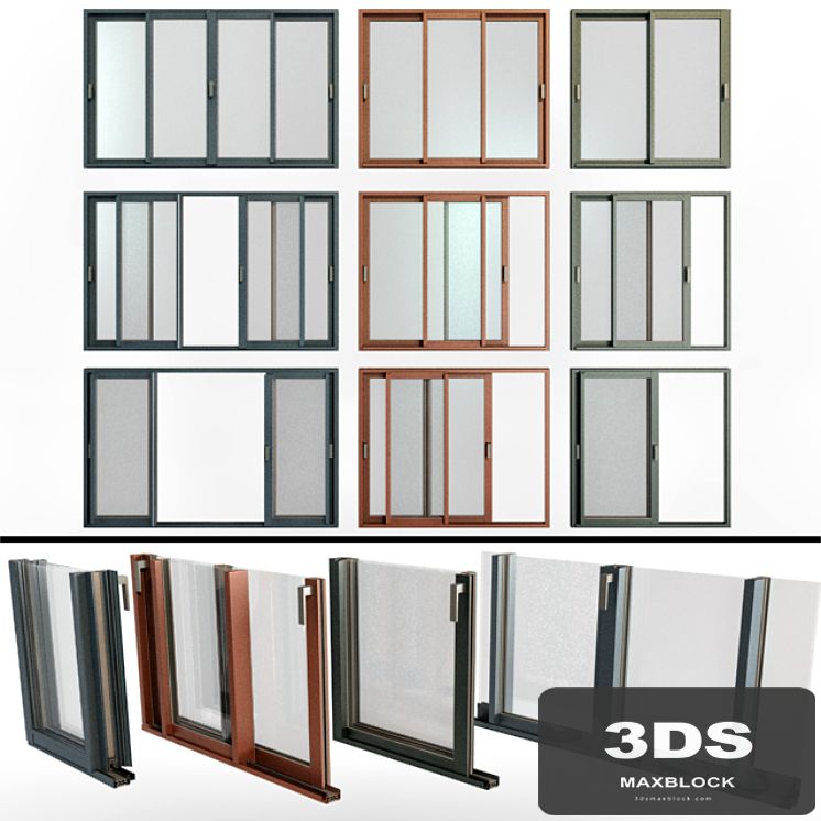 Sliding Stained Glass Aluminum Windows / Sliding Stained Glass Aluminum Windows