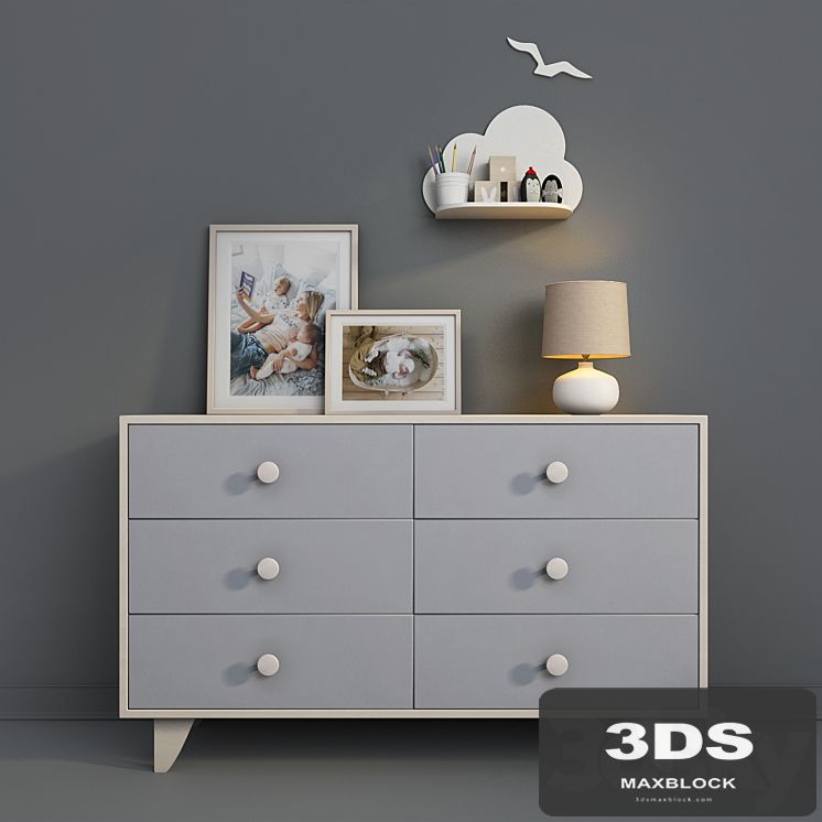Children's furniture Ellipse, Line collection with decor.